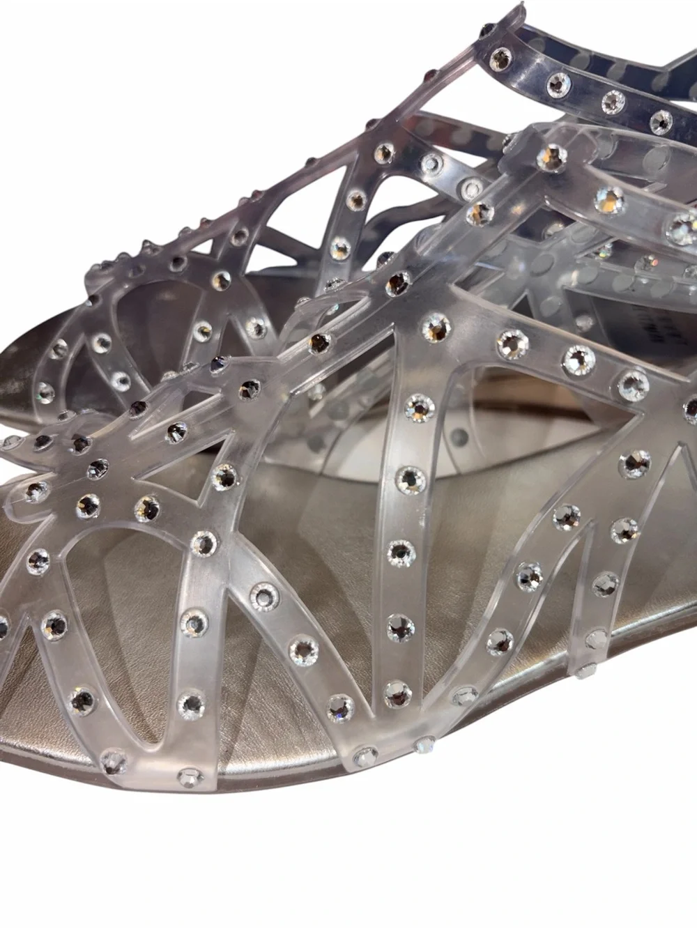 New Jelly Clear gladiator Sandals Stuart Weitzman Crystals Cinderella Bride 9